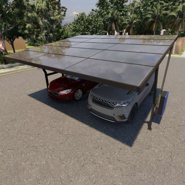 2 Araçlık Solar Otopark/Carport (Galvaniz Malzeme)